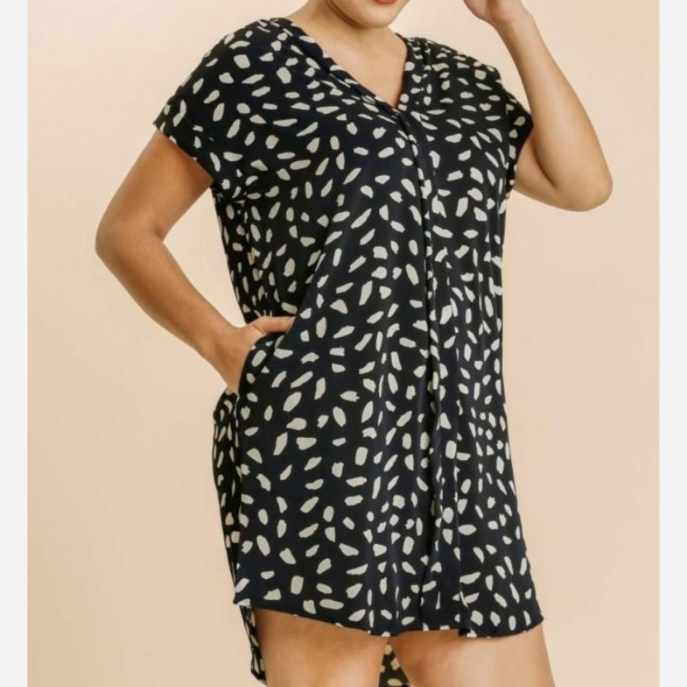 Umgee Navy Pocket Dress